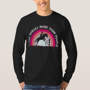 Camiseta Cavalo Garota Andando Eu Gosto Mais De Cavalos Do