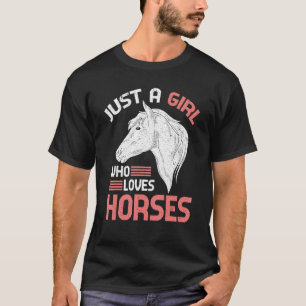 Camiseta Cavalo Garotas Mulheres Equestre Cavalgada Cavalo