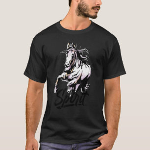 Camiseta Cavalo Gráfico de Espírito Espirituoso Povoar Cava