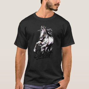 Camiseta Cavalo Gráfico de Espírito Espirituoso Povoar Cava