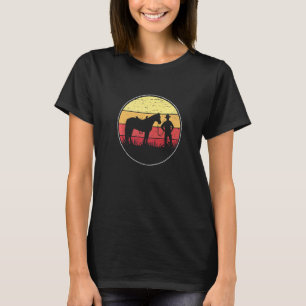Camiseta Cavalo Gráfico Retro Amante De Cavalos Cavaleiro E