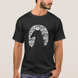 Camiseta Cavalo Gráfico Retro Amante De Cavalos Cavaleiro E