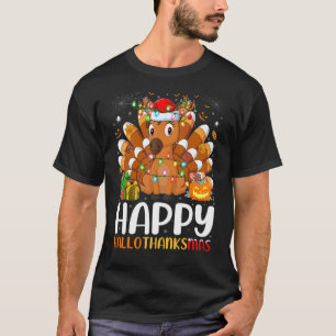 Camiseta Cavalo Halloween Natal Feliz Hallothanksmas