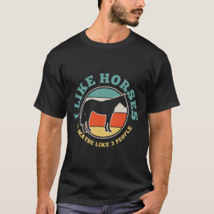 Camiseta Cavalo Horseback Andando Engraçado Presente