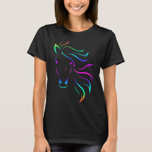Camiseta Cavalo Horseback Andando Equestre Colorido