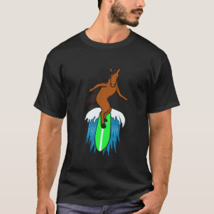 Camiseta Cavalo Irônico Surfista Férias Prancha de Surfe
