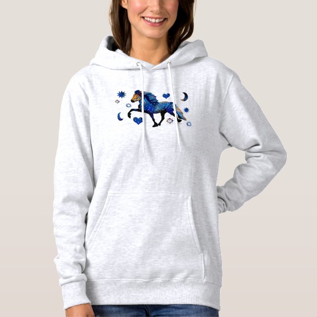 Camiseta Cavalo Islandês Noite Estrelada (Frente)
