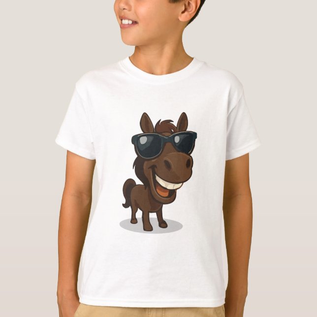 Camiseta Cavalo legal com sombras (Frente)