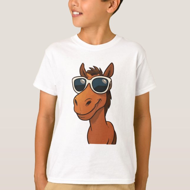 Camiseta Cavalo legal com sombras (Frente)