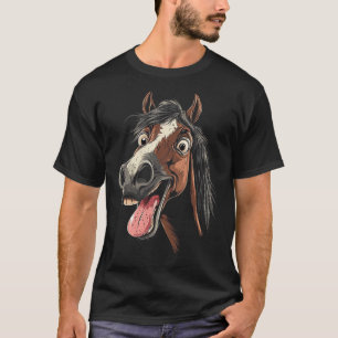 Camiseta Cavalo legal Mostrando Cavalos De Língua Que Andam