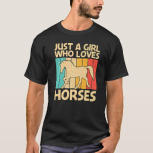 Camiseta Cavalo legal Para Meninas Crianças Equestres Rid H