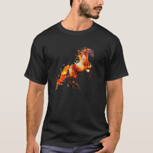 Camiseta Cavalo legal queimando para bonito Meninas de Cava