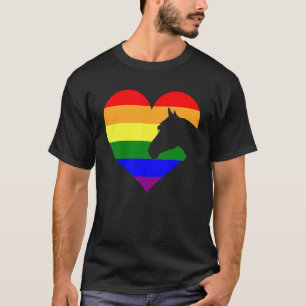 Camiseta Cavalo Lgbt Q Sinalizador Legal Orgulho gay do Arc