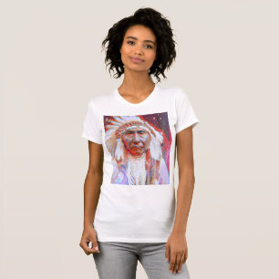 Camiseta Cavalo Louco Americano Nativo