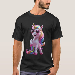 Camiseta Cavalo Mágico Fofo Desenho Engraçado Unisex para H