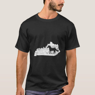 Camiseta Cavalo Mapa Kentucky Kentucky Thoroughbred