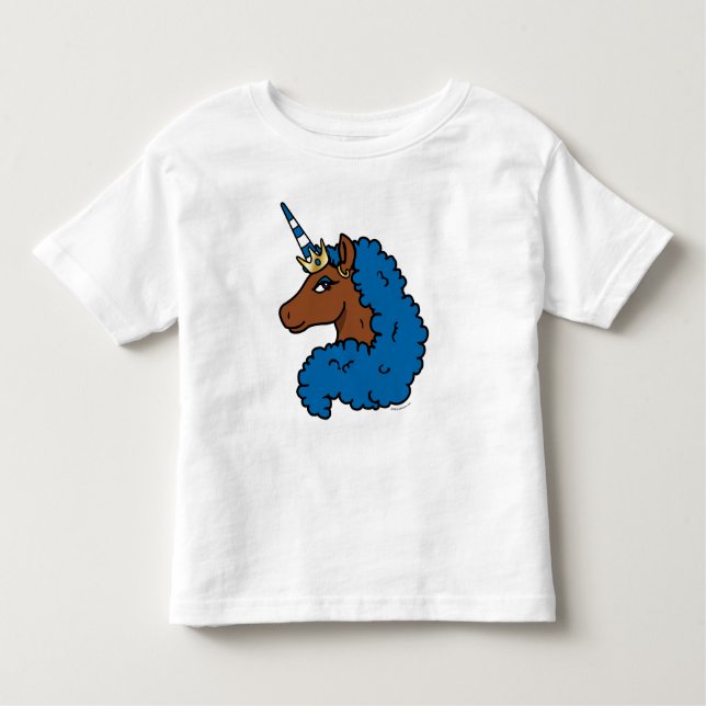 Camiseta Cavalo-marinho Afro Azul (Frente)