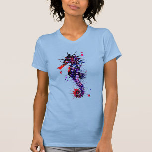 Camiseta Cavalo-Marinho Aquarela Colorida