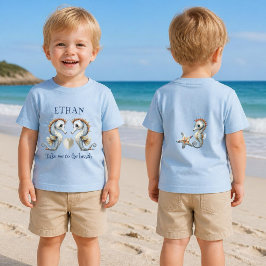 Camiseta Cavalo Marinho Bebê Praia Oceano Personalizado