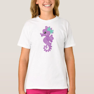 Camiseta Cavalo-marinho-Cinto-Roxo, Fita, Estrelas