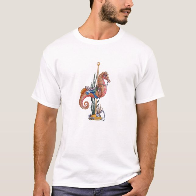 Camiseta Cavalo-marinho de carrossel (Frente)