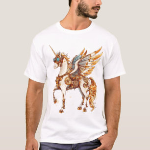 Camiseta Cavalo-marinho de Engrenagens Steampunk (1)