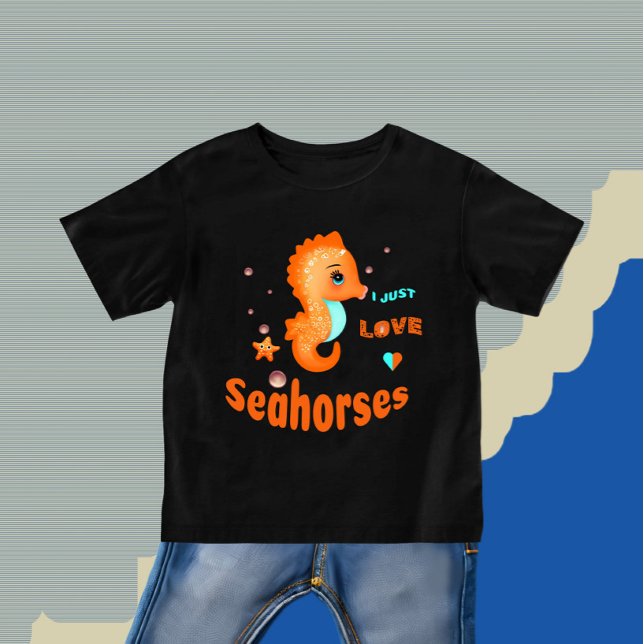 Camiseta Cavalo-marinho-de-laranja-acastanhado (Criador carregado)