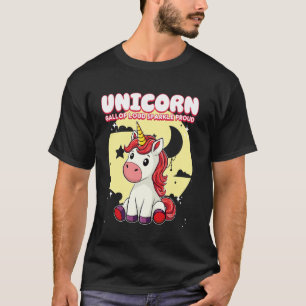 Camiseta Cavalo-marinho Galope Brilho Alto Orgulhoso Unicór