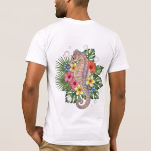 Camiseta Cavalo-Marinho Tropical Floral