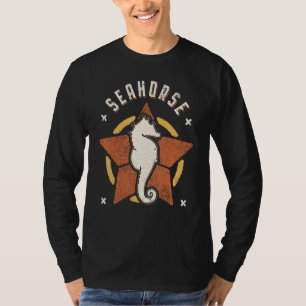 Camiseta Cavalo-Marinho Vintage Retro Clássico Animal