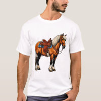 Cavalo Marrom Com Sela