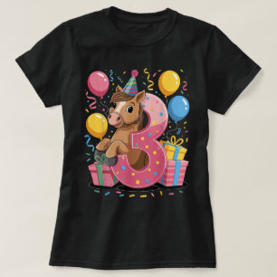 Camiseta Cavalo menino menina 3 anos de idade terceiro aniv