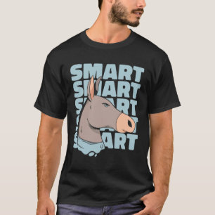 Camiseta Cavalo Mini Burro Burro Inteligente