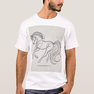 Camiseta cavalo minimalista fofo
