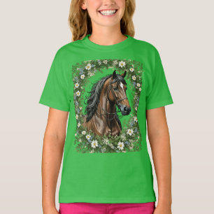 Camiseta Cavalo Morgan de Massachusetts e Mayflowers
