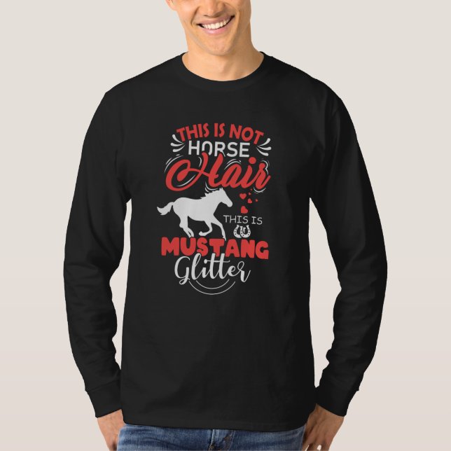 Camiseta Cavalo Mustang Dizendo Garotas Presentes Cavalo (Frente)