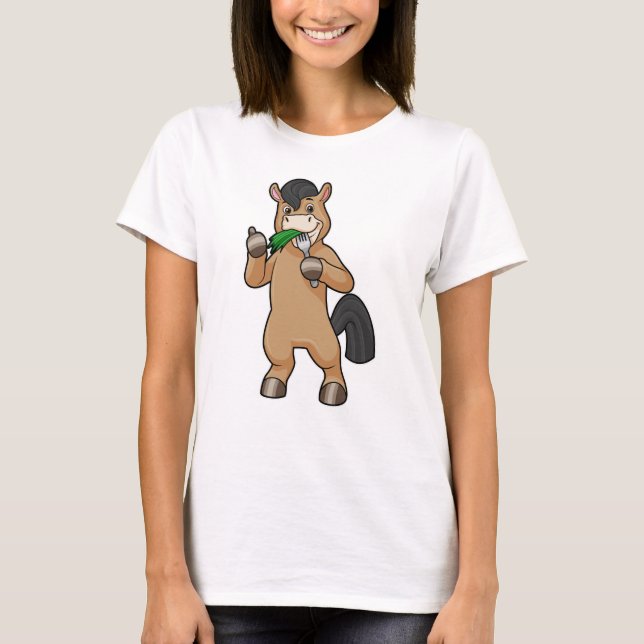 Camiseta Cavalo na Comida de Vegan (Frente)