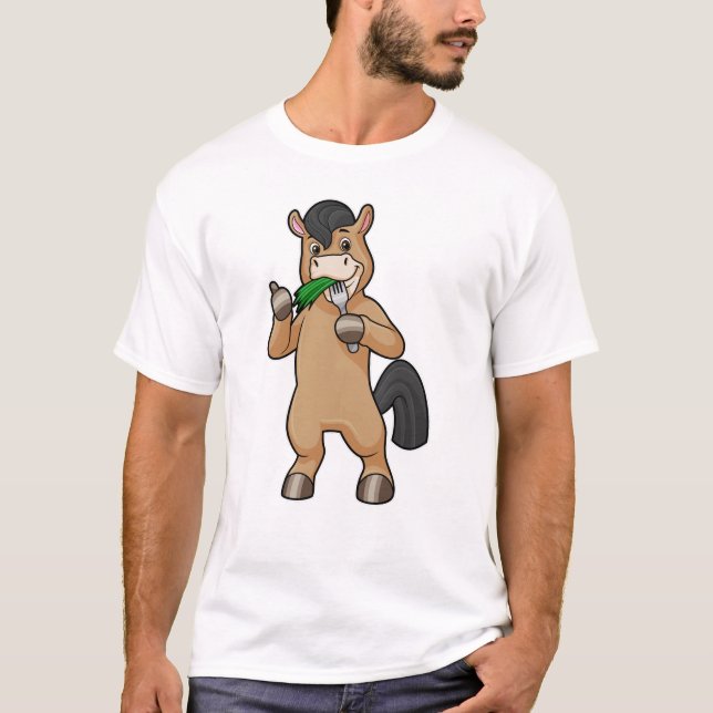 Camiseta Cavalo na Comida de Vegan (Frente)