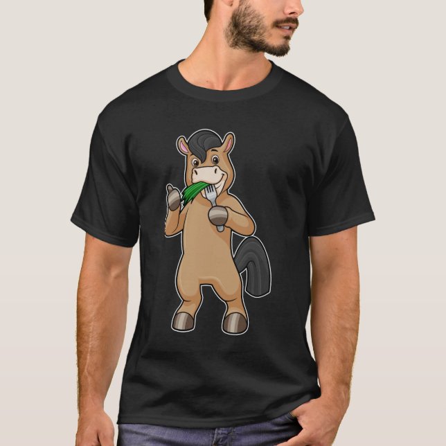 Camiseta Cavalo na Comida de Vegan (Frente)