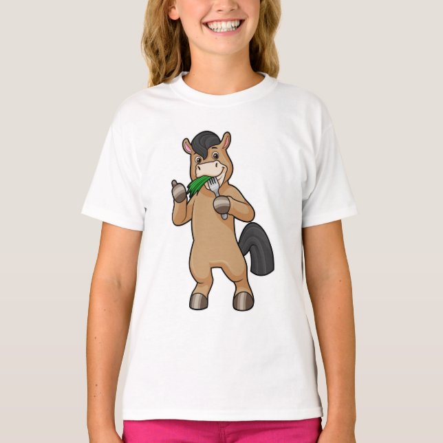 Camiseta Cavalo na Comida de Vegan (Frente)