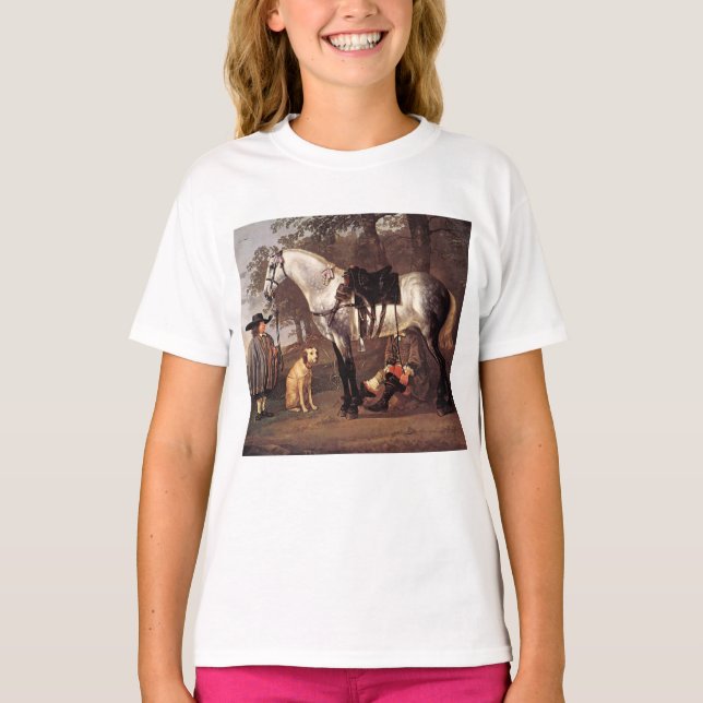 Camiseta Cavalo na Paisagem Aelbert Cuyp (Frente)
