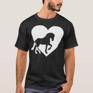 Camiseta Cavalo no Coração para Mulheres e crianças de espo