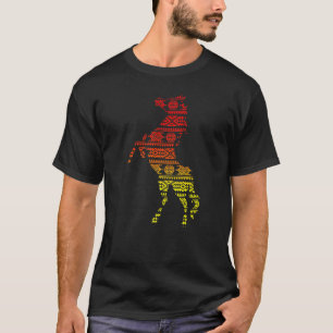Camiseta Cavalo No Padrão Americano Nativo Para Mulheres Ho