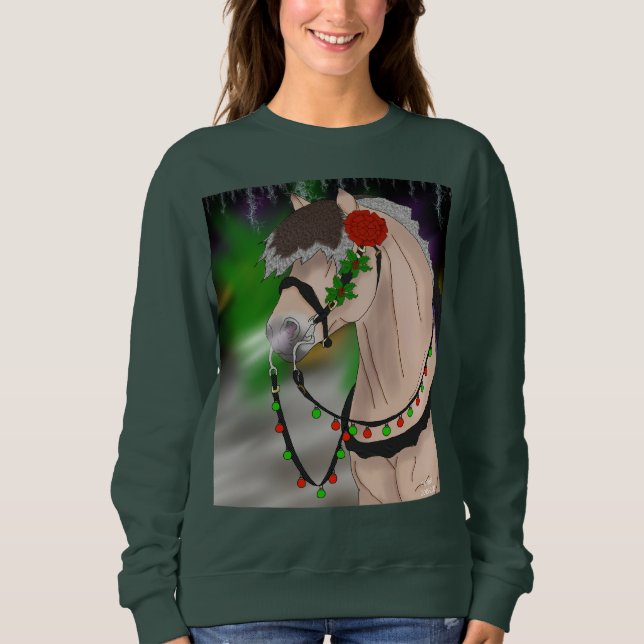 Camiseta Cavalo norueguês do fiorde do Natal (Frente)