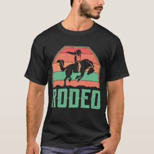 Camiseta Cavalo Ocidental Andando Rodeio Cavaleiro Rodeio V