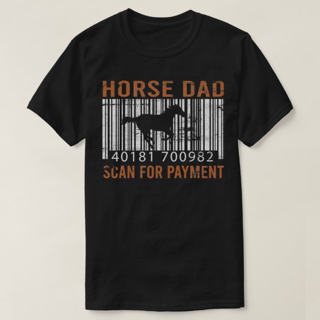 Camiseta Cavalo Pai Engraçado Cavalo Papa Presente Equestre (Frente do Design)