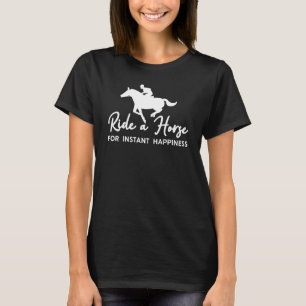 Camiseta Cavalo Para Felicidade Instantânea Engraçado Caval