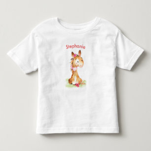 Camiseta Cavalo Pequeno Rosa D'Água