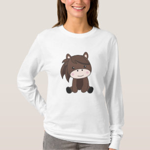 Camiseta Cavalo-Pêu-Pó-Equino Para Crianças