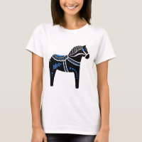 Cavalo popular preto/branco/azul de Dala/frisão